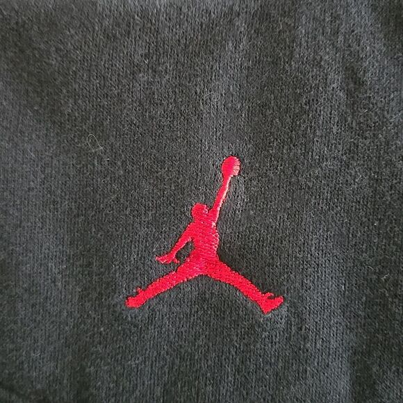 Jordan Jumpman Graphic Brushed Crewneck Black Red Logo Large - Picture 2 of 15
